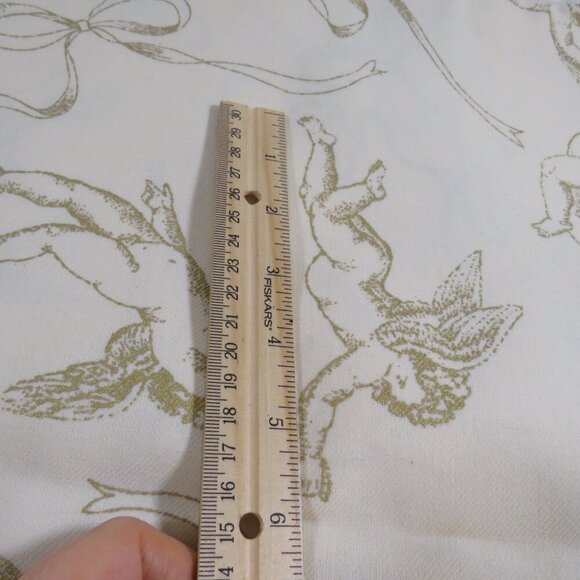 Fabric CHERBS Light Cream with Warm Gold (Baby Angels) Heavy Weight 2.5 lbs - Picture 9 of 11